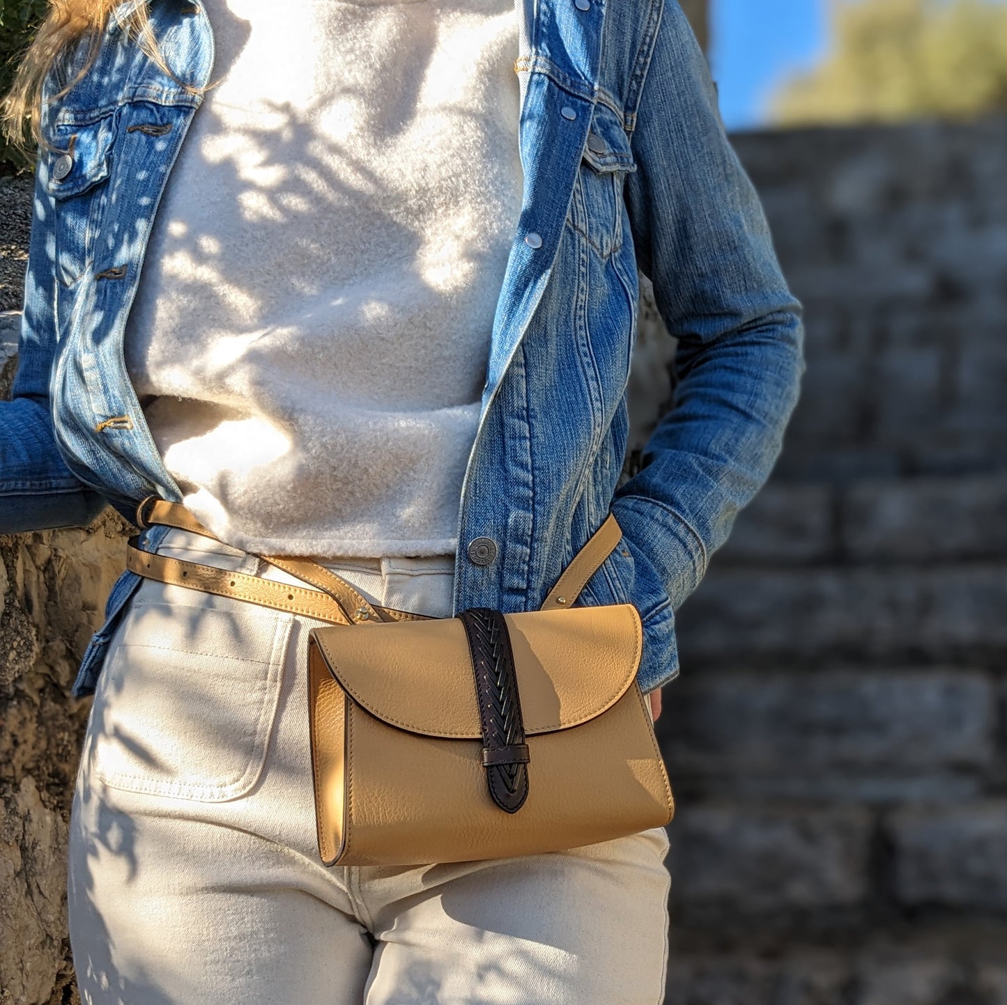 BORSA AIDA MINI CONVERT GIALLO DESERTO