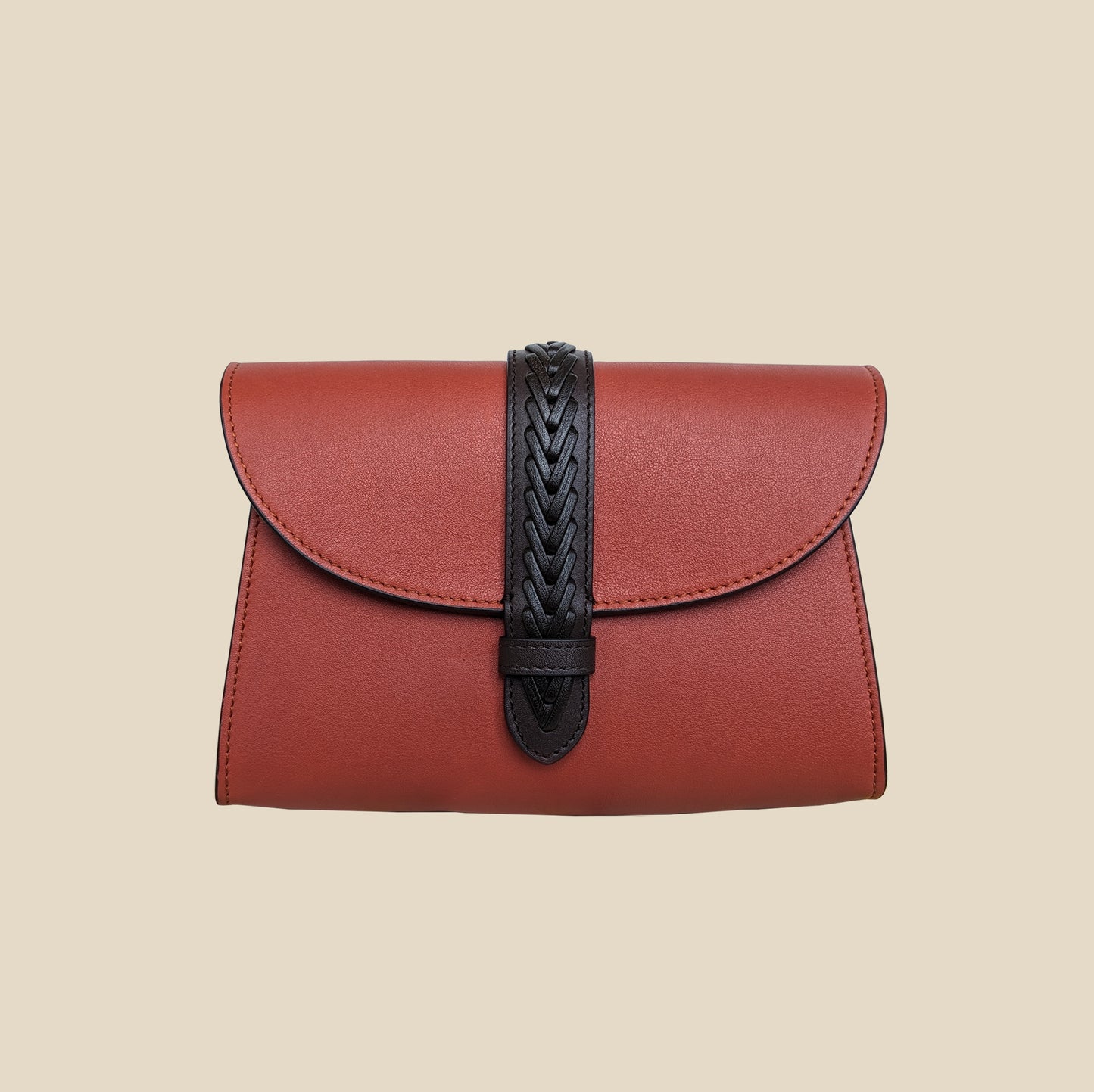 BORSA AIDA MINI CONVERT TERRACOTTA IN PELLE LISCIA