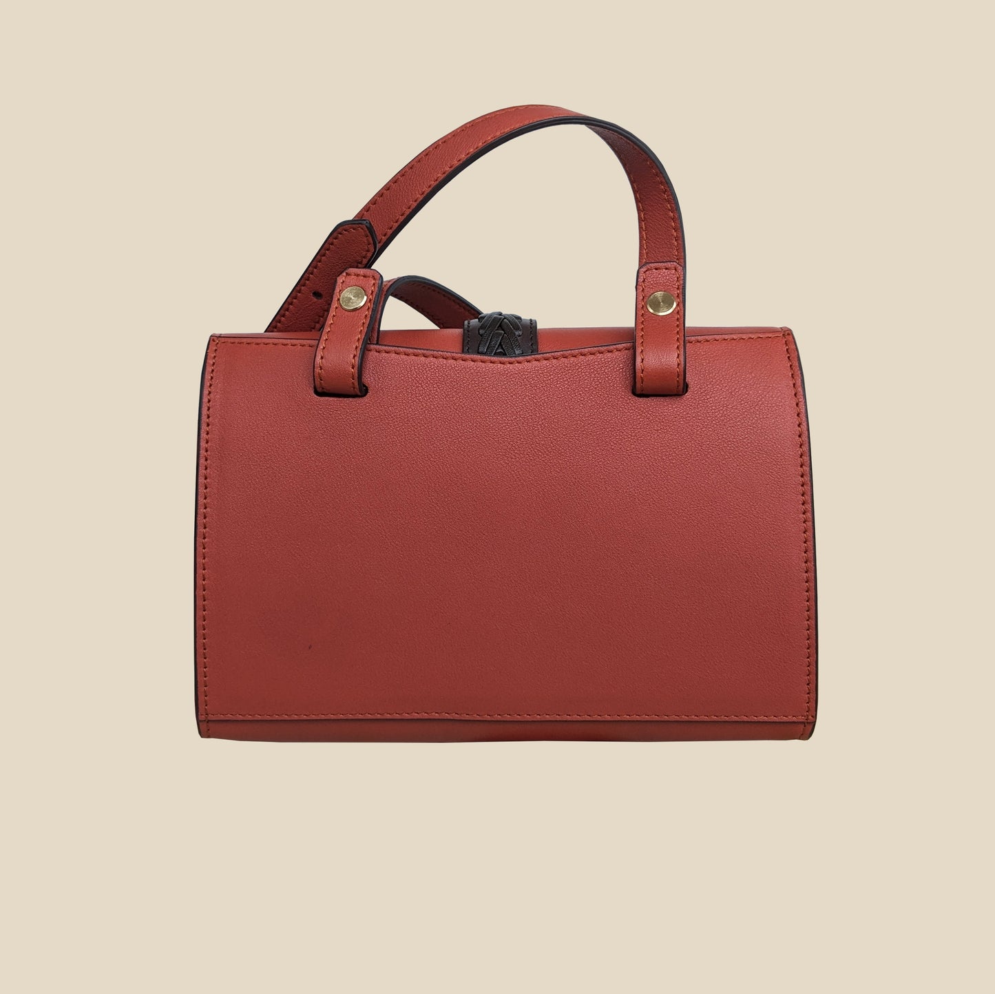 BORSA AIDA MINI CONVERT TERRACOTTA IN PELLE LISCIA