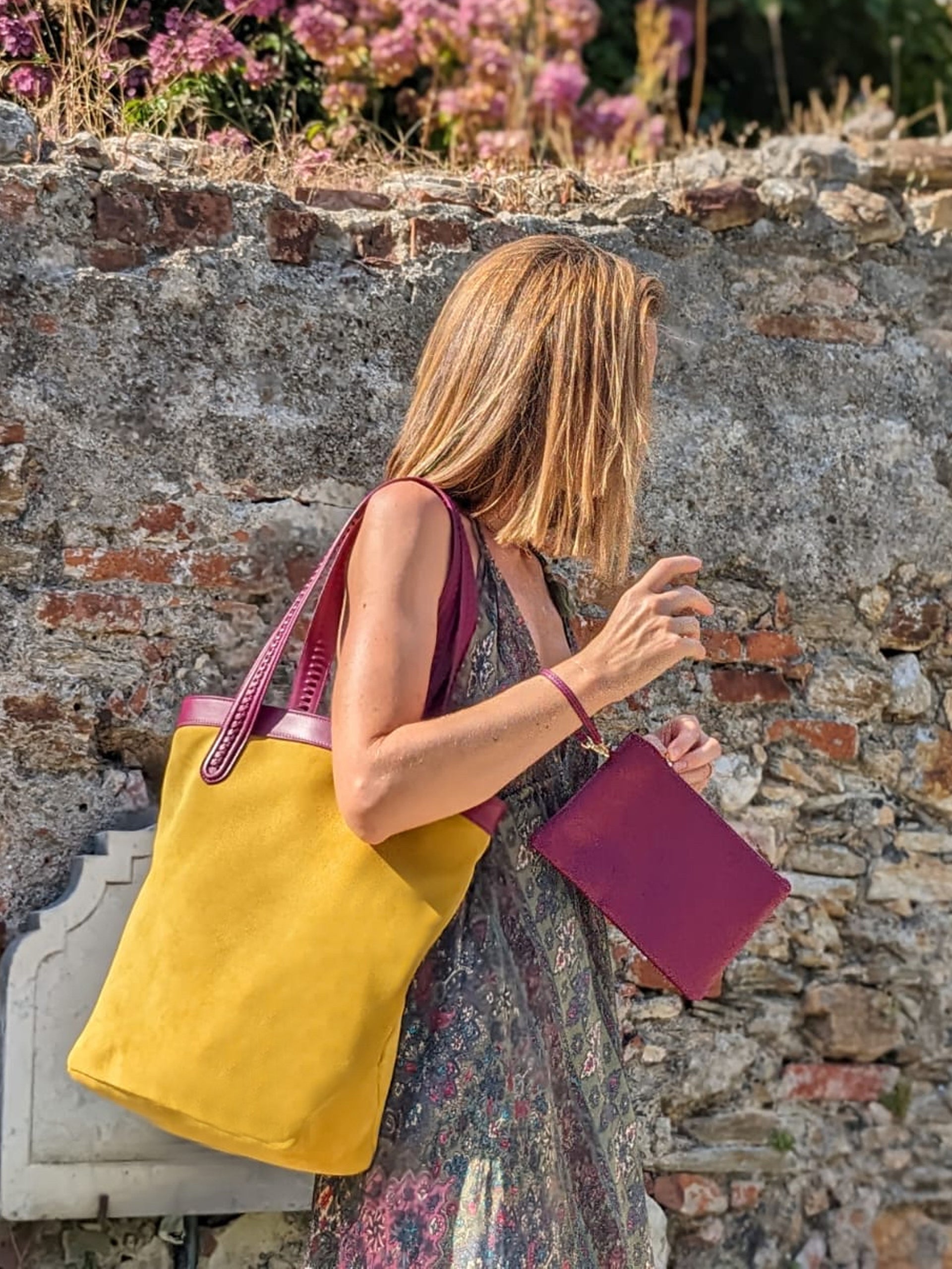 Borsa Bibikamp in pelle Ocra Mosto – DELIDI